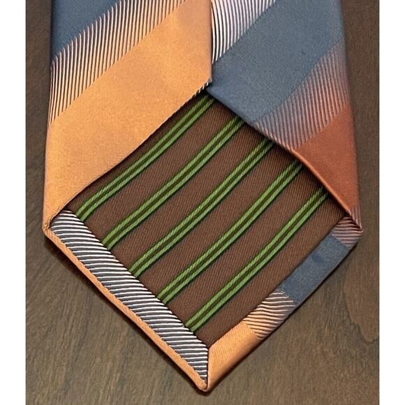 Bcbg Attitude Orange Gray Pink 100% Silk Men’s Neck Tie Made In China - Picture 2 of 9